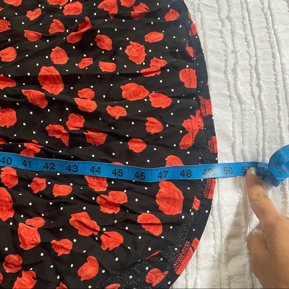 Vintage ANN TAYLOR BLACK POLKA DOT FLORAL DRESS - Picture 9 of 12